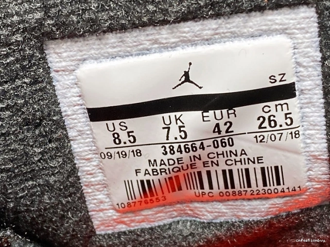 Air Infrared OG Jordan 384664-060 Retro 6 Black 0724